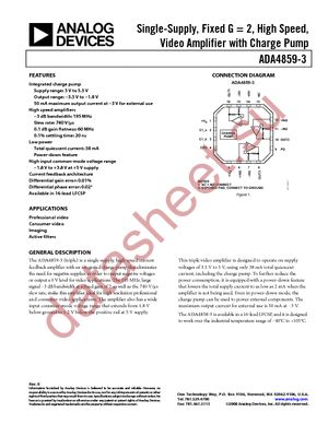 ADA4859-3ACPZ-R2 datasheet  